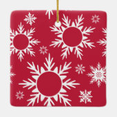 Pet en Scarf Snowflake Keramisch Ornament (Achterkant)