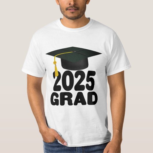 Pet en Tassel Klasse van 2025 Afstuderen T-shirt (Voorkant)
