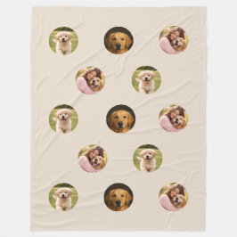 Pet Family Photo Mother's Day Fleece Blanket Beige