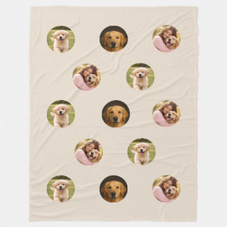 Pet Family Photo Mother's Day Fleece Blanket Beige