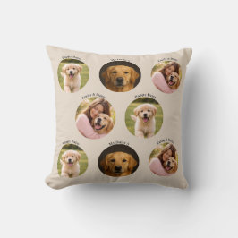 Pet Family Photos Mother's Day Throw Pillow Beige Kussen