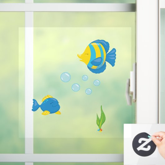 Pet Fish Bowl Aquarium Glass Raamsticker (Huis)