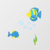 Pet Fish Bowl Aquarium Glass Raamsticker (Vel)