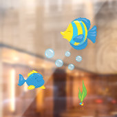 Pet Fish Bowl Aquarium Glass Raamsticker (Vel 2)