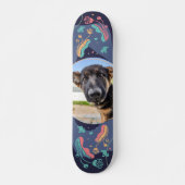 Pet-foto, bewerkbaar lijst met bloem skateboard (Voorkant)