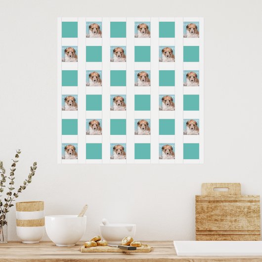 Pet foto collage 18 DIY keepomwille memorial wall Poster (Keuken)