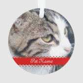Pet-foto kerstversiering | Upload je afbeeldingen Ornament (achterkant)