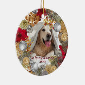 PET-FOTO MEMORIAL kerstfeest Keramisch Ornament (Rechts)