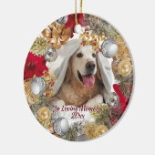 PET-FOTO MEMORIAL kerstfeest Keramisch Ornament (Links)
