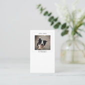Pet-fotografie Visitekaartje (Staand voorkant)
