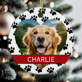 Pet-fotokerstfeest Keramisch Ornament