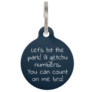 Pet Funny Humor, Naam, Telefoon, Citaat Donker B Huisdierpenning
