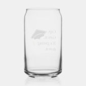 Pet gaat naar beneden. blikvorm glas (Achterkant)