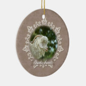 Pet Goat Memorial  Lace Ornament (Rechts)