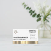 Pet | Goudmetaaltrim Visitekaartje (Staand voorkant)