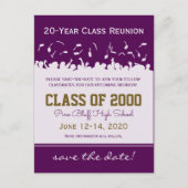 Pet & Gown Class Reunion Save-the-Date Briefkaart (Voorkant)