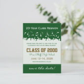 Pet & Gown Class Reunion Save-the-Date Briefkaart (Staand voorkant)