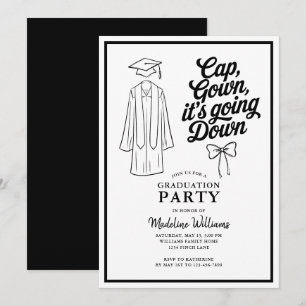 Pet Gown Het gaat naar beneden Bow Graduation Part Kaart