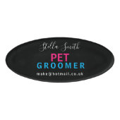 PET-groomer, hondenwandelaar, ontwerperkunstenaar Naambadge (Voorkant)