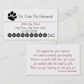 Pet Groomer of Shop Customer Loyalty Punch Kaart (Voorkant / Achterkant)