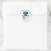 Pet Groomer Puppy in Tub Schattige Ronde Sticker (Tas)