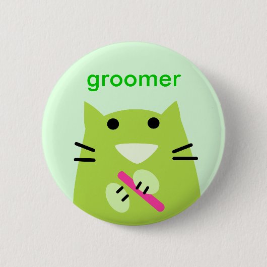 Pet Groomer Ronde Button 5,7 Cm (Voorkant)