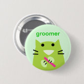Pet Groomer Ronde Button 5,7 Cm (Voorkant /achterkant)
