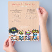 Pet Groomer Spa Dogs Cat Robes Peach Price Sheet Flyer (Hand)