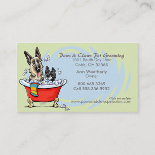 Pet Groomer Spa Wet Dogs Green Tea Appointment Afsprakenkaartje