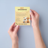 Pet Grooming Aangepaste bewerkbare flyer (Hand)