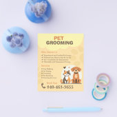 Pet Grooming Aangepaste bewerkbare flyer (Enkel)