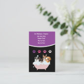 Pet Grooming Afspraak Visitekaartje Combinatie (Staand voorkant)