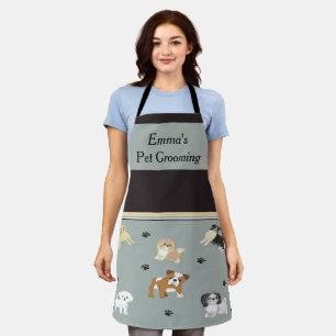 Pet Grooming Apron met Cute Dogs Schort