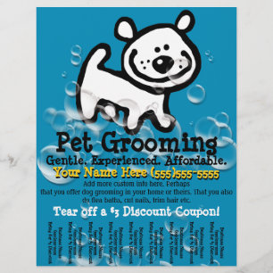 Pet Grooming.  blad voor promotietrans Flyer