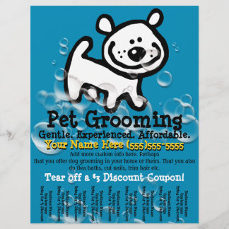 Pet Grooming.  blad voor promotietrans Flyer