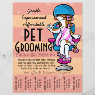 Pet Grooming.  blad voor promotietrans Flyer