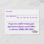 Pet Grooming Business and Appointcard Afsprakenkaartje (Achterkant)