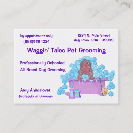 Pet Grooming Business and Appointcard Afsprakenkaartje (Voorkant)
