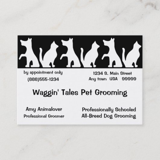 Pet Grooming Business and Appointcard Afsprakenkaartje (Voorkant)