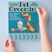 Pet Grooming Business Dog Groomer  Flyer (Hand)