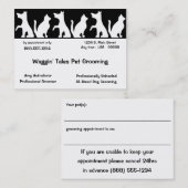 Pet Grooming Business Et Carte De Rendez-Vous (Devant / Derrière)