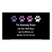 Pet Grooming Carte de visite tendance Magnets (devant)