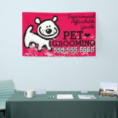 Pet Grooming Dog Cat  Promotie Spandoek (Beurs)
