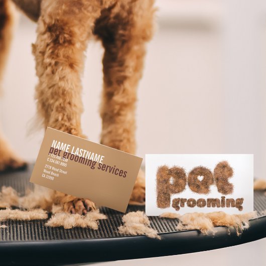 Pet Grooming Fun Bont Modern Custom Visitekaartje