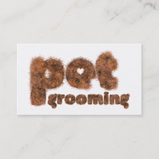 Pet Grooming Fur Modern Custom Visitekaartje (Voorkant)
