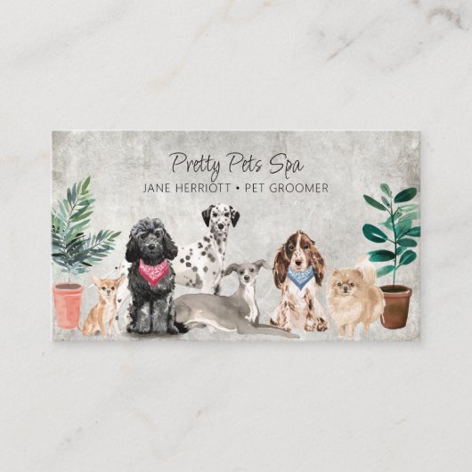 Pet Grooming Pet Spa Visitekaartje (Voorkant)