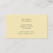 Pet Grooming Pet Spa Visitekaartje (Achterkant)