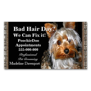 Pet Grooming Poochie Professional Magnetisch Visitekaartje