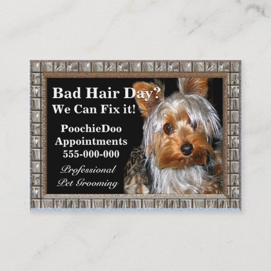 Pet Grooming Poochie Professional Visitekaartje (Voorkant)