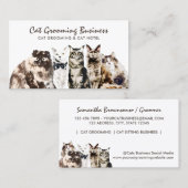 Pet Grooming Salon Spa Cats Visitekaartje (Voorkant / Achterkant)